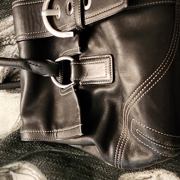 VINTAGE COACH Black Satchel - Picture 5 of 17